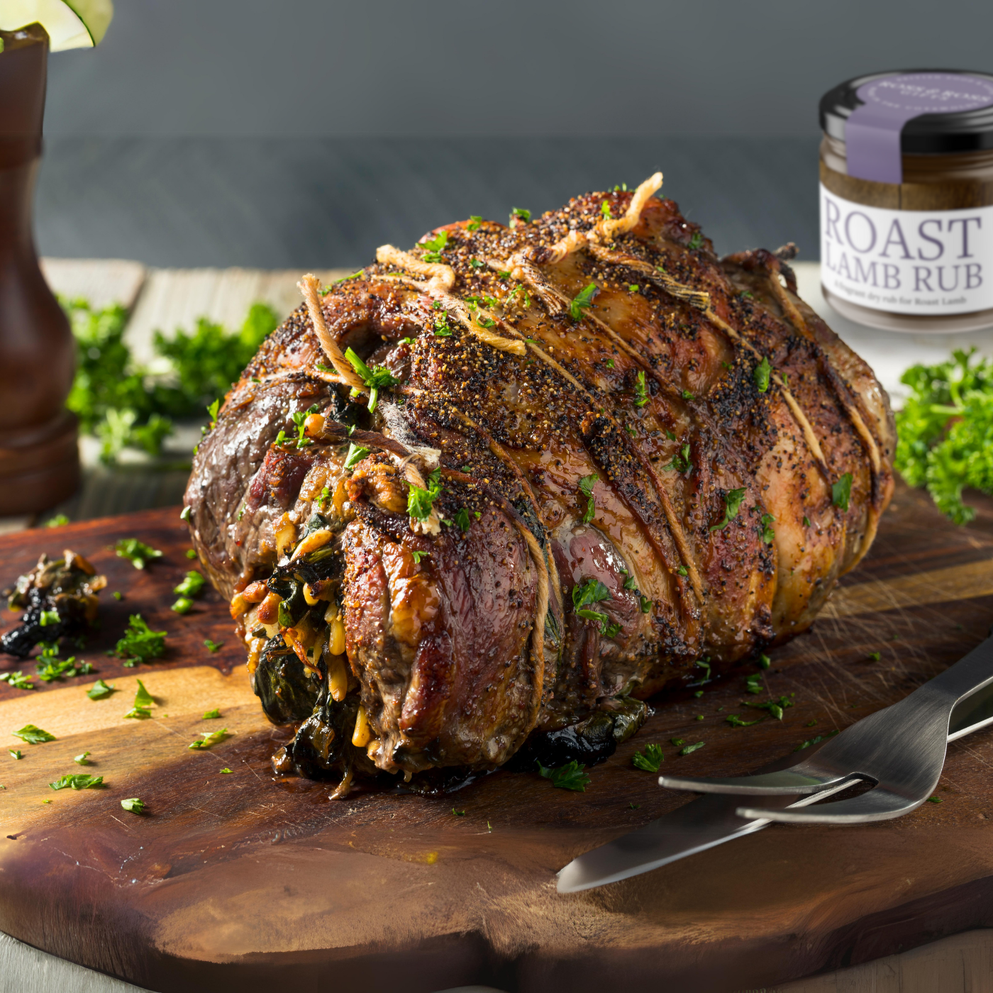 Slow Roasted Lamb shoulder & Salsa Verde